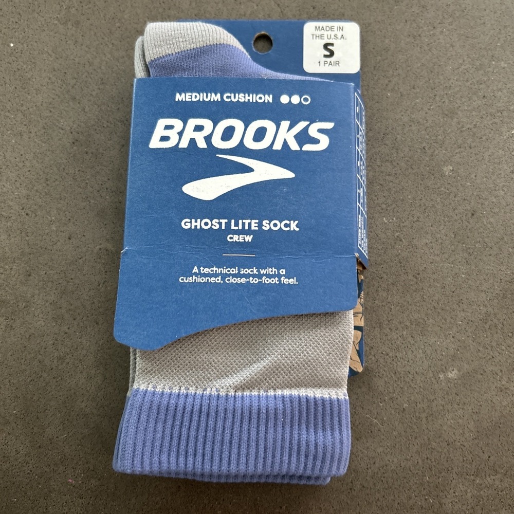 BRAND NEW Small (4-6.5 W) Brooks Ghost Lite Running Crew Socks PNW 24